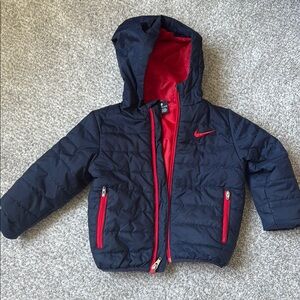 Nike Kids Navy and Red Hooded Jacket